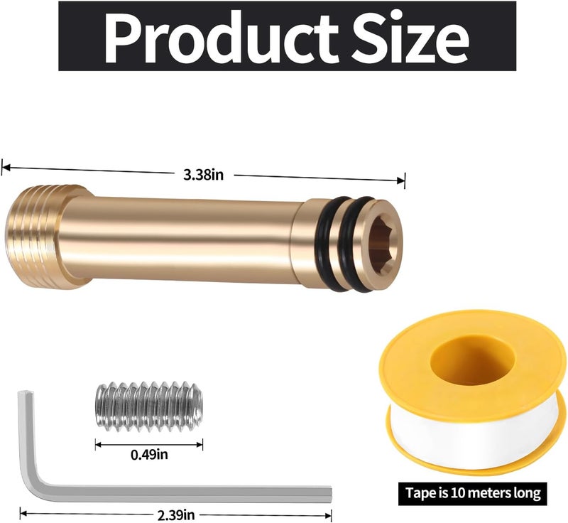 SMLFWE 1247985 Supply Adapter Asm-0.813-1.313 Roughin,Extender To Mount The Shower Drop Elbow To The Shower Wall,Compatible With K-98350 Awaken Wall Supply Elbow,Brass - Image 2